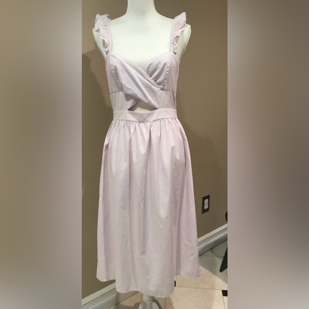 ☀️☀️☀️NWOT Women’s 100% Cotton Lavender Knee Length Summer Dress, Size 8